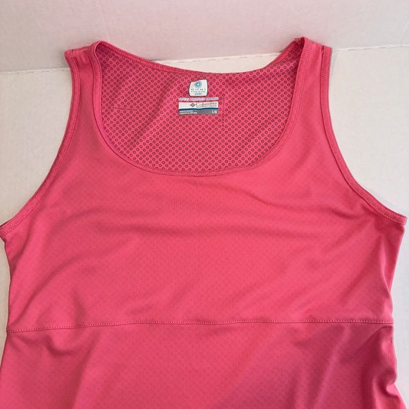Columbia Pink Sleeveless Omni Freeze Zero Sweat Activated Cooling Womens Large - Picture 3 of 9